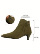 Botines de Mujer con Cierre Lateral y Tacón Delgado
