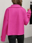Abrigo Cocoon Casual para Mujer de Hombros Caídos