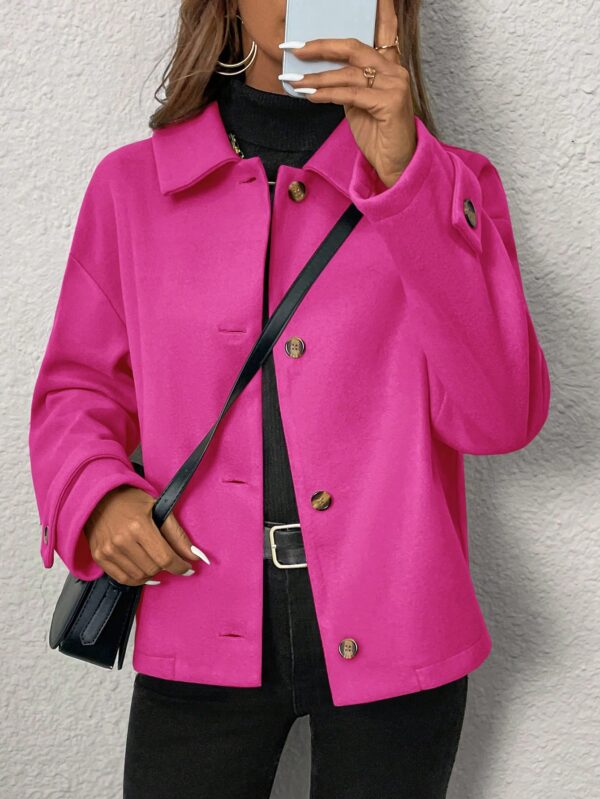Abrigo Cocoon Casual para Mujer de Hombros Caídos - Image 10