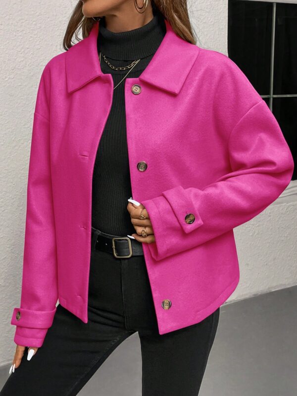 Abrigo Cocoon Casual para Mujer de Hombros Caídos - Image 12