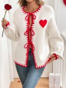 Cardigan Largo Oversize con Nudo en Color Sólido