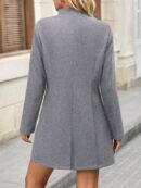 Abrigo Casual de Mujer en Color Sólido para Otoño/Invierno