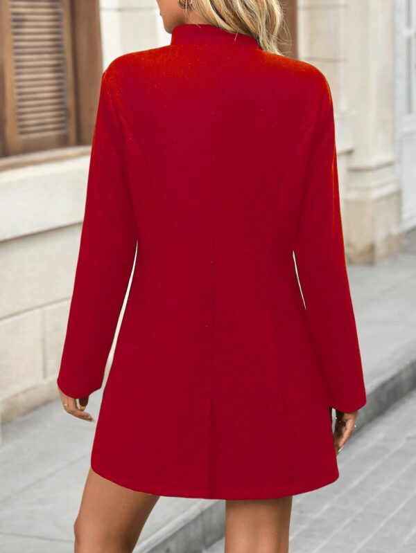Abrigo Casual de Mujer en Color Sólido para Otoño/Invierno - Image 18