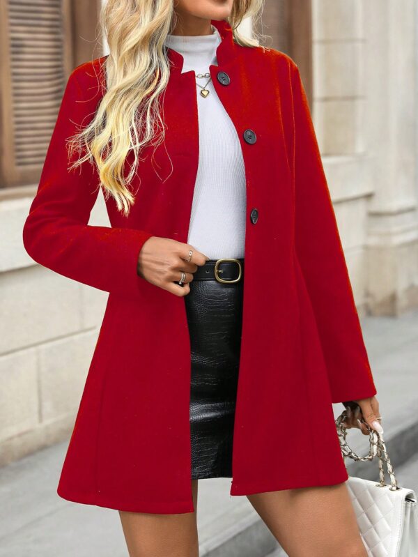 Abrigo Casual de Mujer en Color Sólido para Otoño/Invierno - Image 19