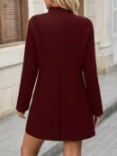 Abrigo Casual de Mujer en Color Sólido para Otoño/Invierno