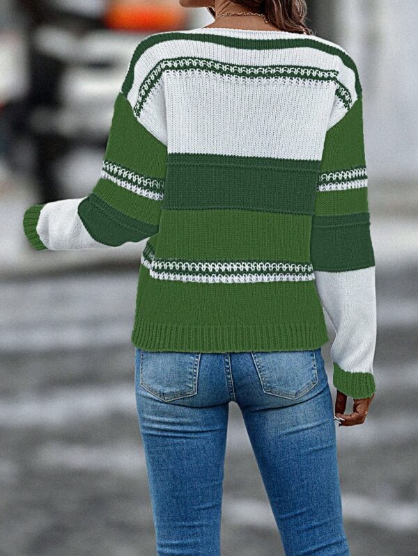 Sweater Multicolor con Hombros Caídos y Manga Larga - Image 38