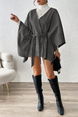 Abrigo Minimalista Versátil con Capa para Otoño/Invierno