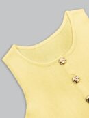 Chaleco Elegante de Botones Metálicos con Cuello Redondo