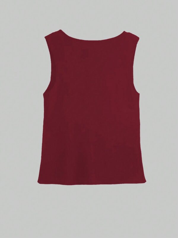 Chaleco Elegante de Botones Metálicos con Cuello Redondo - Image 24