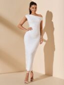 Vestido Largo Asimétrico Elegante Ajustado