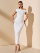 Vestido Largo Asimétrico Elegante Ajustado
