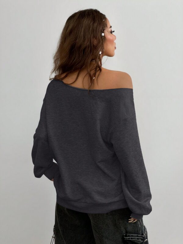 Sudadera de Punto Gris con Estampado y Manga Larga para Otoño/Invierno - Image 44