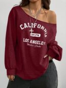 Sudadera de Punto Gris con Estampado y Manga Larga para Otoño/Invierno