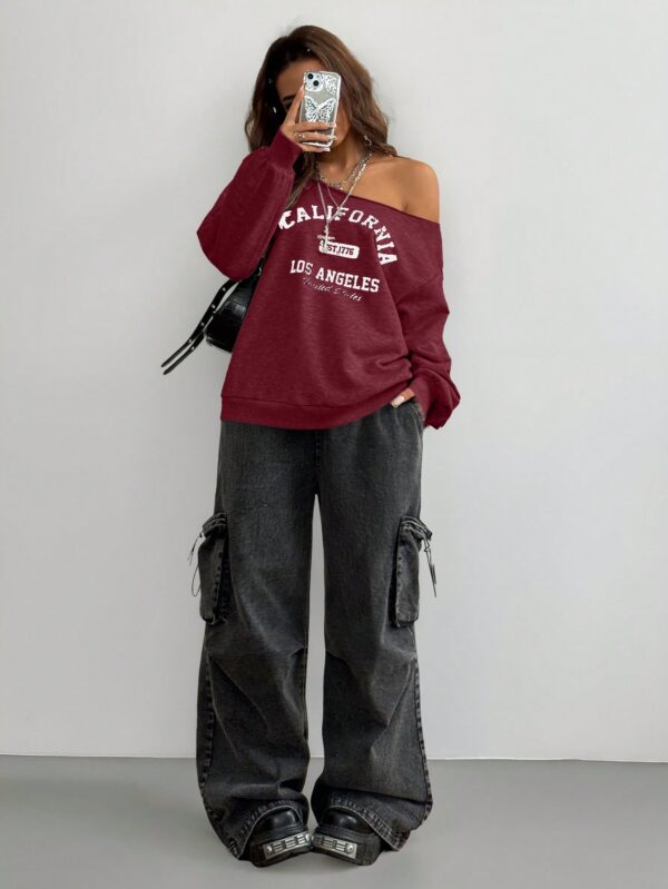 Sudadera de Punto Gris con Estampado y Manga Larga para Otoño/Invierno - Image 23