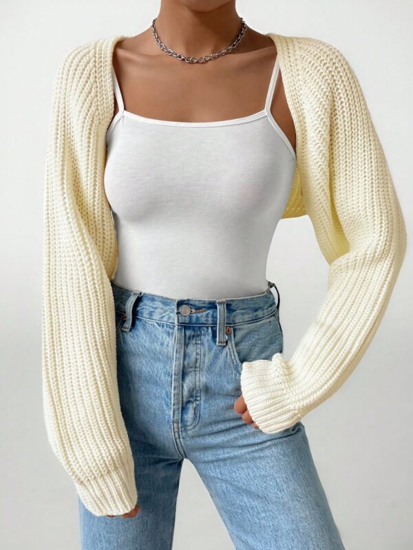 Cardigan Corto de Punto en Estilo Ballet con Mangas Raglan - Image 23