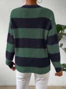 Sweater a Rayas Colorido con Hombros Caídos