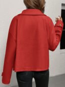 Abrigo Cocoon Casual para Mujer de Hombros Caídos