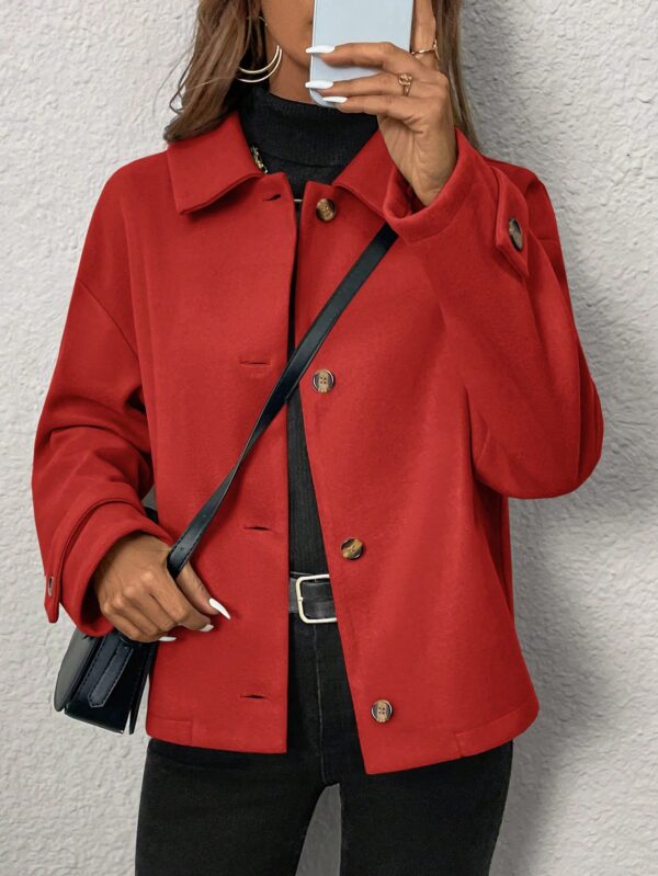 Abrigo Cocoon Casual para Mujer de Hombros Caídos - Image 27