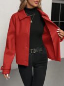 Abrigo Cocoon Casual para Mujer de Hombros Caídos