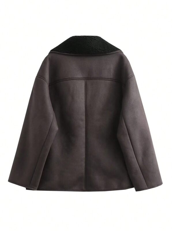 Abrigo de Lana de Oveja y Gamuza para Otoño e Invierno - Image 10