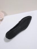 Mocasines Elegantes de Gamuza Negra con Punta Afilada