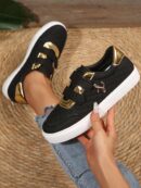 Zapatillas Deportivas Negras Antideslizantes con Cordones
