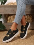 Zapatillas Deportivas Negras Antideslizantes con Cordones