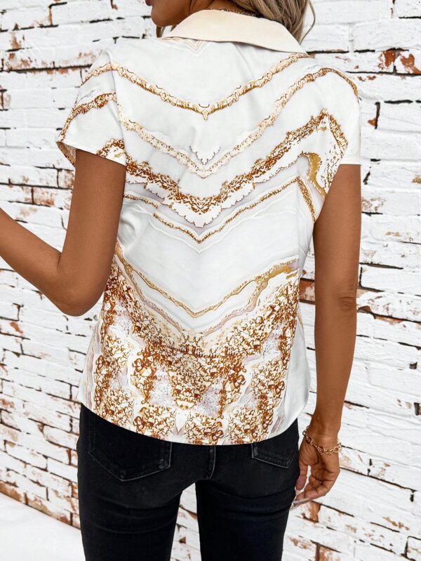 Blusa de Verano con Estampado Geométrico y Manga Murciélago - Image 36
