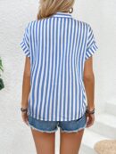 Blusa Batwing Manga Corta en Color Sólido