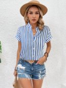 Blusa Batwing Manga Corta en Color Sólido