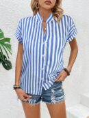 Blusa Batwing Manga Corta en Color Sólido