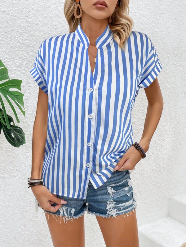 Blusa Batwing Manga Corta en Color Sólido - Image 53