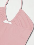 Vestido Largo Halter Sin Mangas con Espalda Descubierta y Abertura Lateral