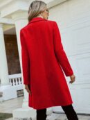 Abrigo Elegante con Cuello Solapa y Doble Botonadura