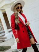 Abrigo Elegante con Cuello Solapa y Doble Botonadura