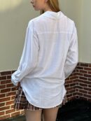 Camisa Estampada con Manga Larga y Hombros Caídos