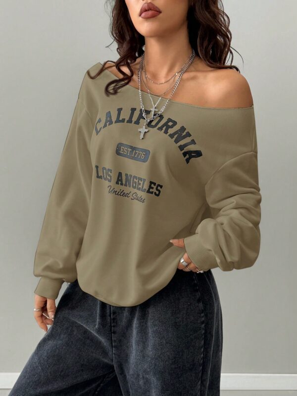 Sudadera de Punto Gris con Estampado y Manga Larga para Otoño/Invierno - Image 34