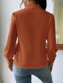 Blusa de Oficina Elegante de Manga Larga con Cuello en V