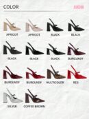 Zapatos de Tacón Grueso en Rojo Vino con Correa en el Tobillo