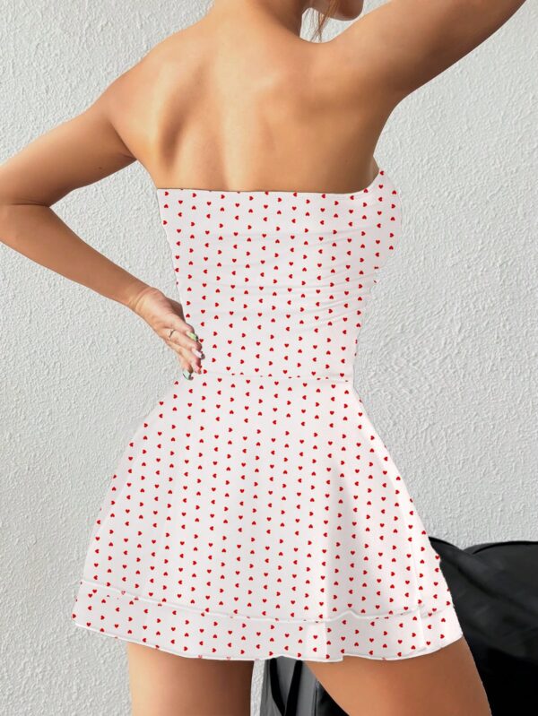 Vestido Mini Strapless Sexy con Estampado de Leopardo y Dobladillo Volante Doble - Image 26