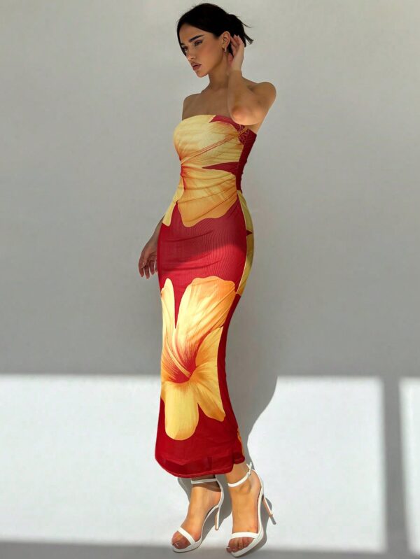 Vestido Tubo Asimétrico para Cena Romántica sin Mangas - Image 21