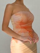 Vestido Tubo Asimétrico para Cena Romántica sin Mangas