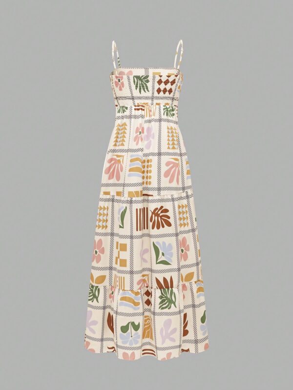 Vestido Largo Estampado Vintage con Tirantes Finos - Image 12