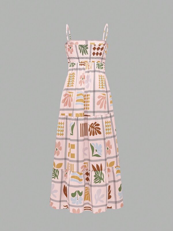 Vestido Largo Estampado Vintage con Tirantes Finos - Image 7