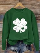Sudadera Casual de Mujer con Estampado de Letras y Manga Larga