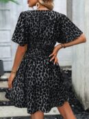 Vestido Casual Cuello en V con Mangas Mariposa