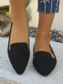 Zapatos Planos Estampados con Punta Afilada y Diseño Deslizable