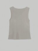Chaleco Elegante de Botones Metálicos con Cuello Redondo