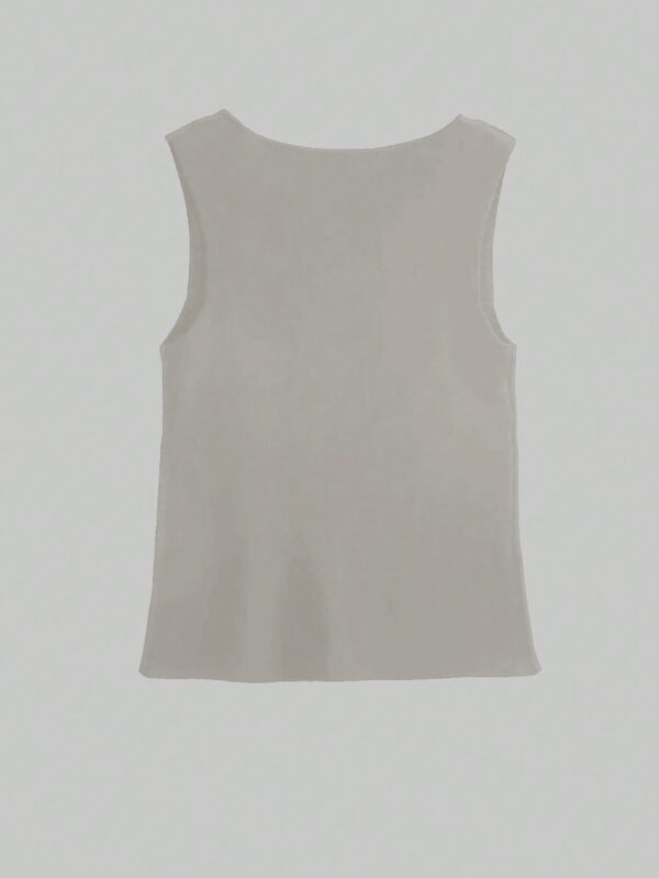 Chaleco Elegante de Botones Metálicos con Cuello Redondo - Image 57