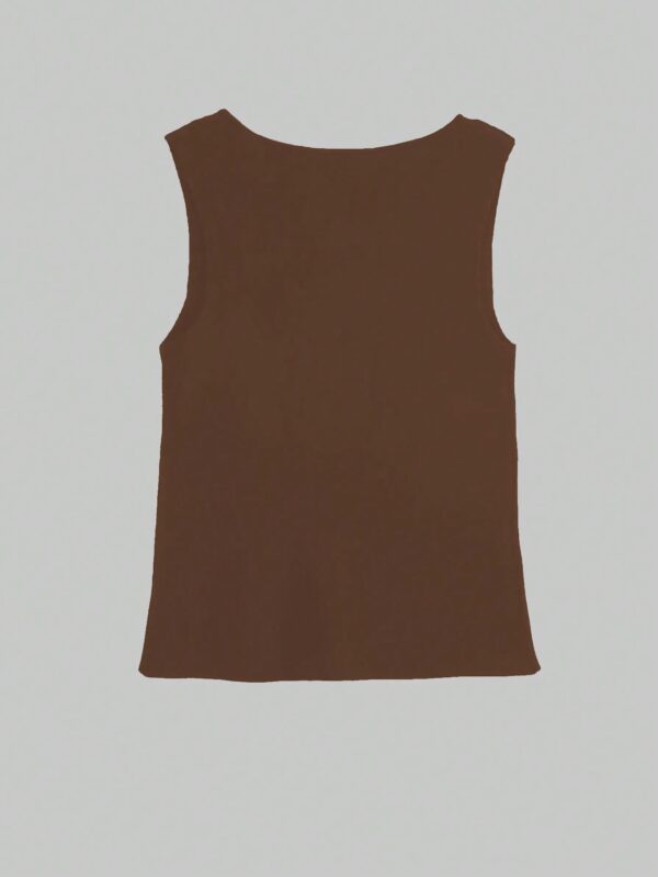 Chaleco Elegante de Botones Metálicos con Cuello Redondo - Image 73